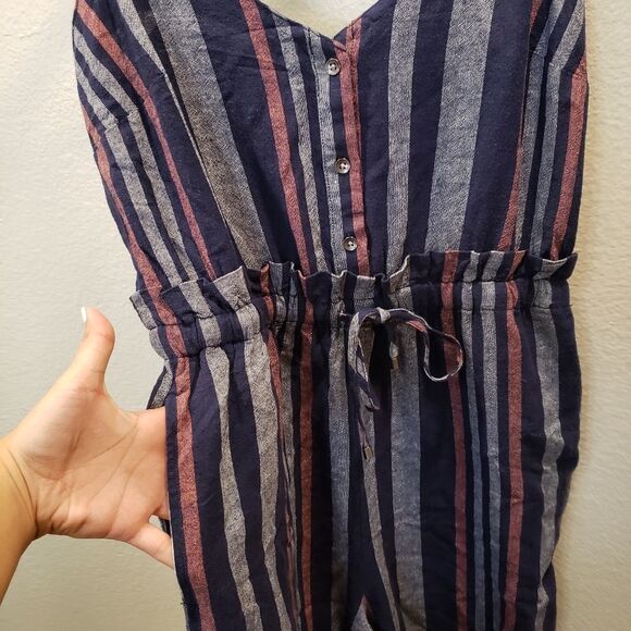 Splendid Veritcal CrossHatch Waist Tie Jumpsuit - Picture 6 of 9